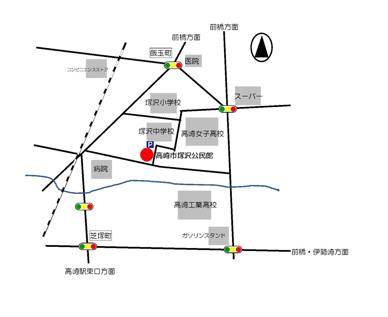 塚沢公民館案内図