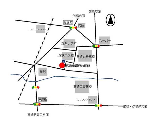 塚沢公民館　２階　講義室 への地図