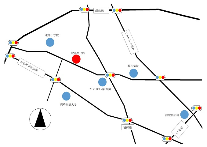 北部公民館　への地図