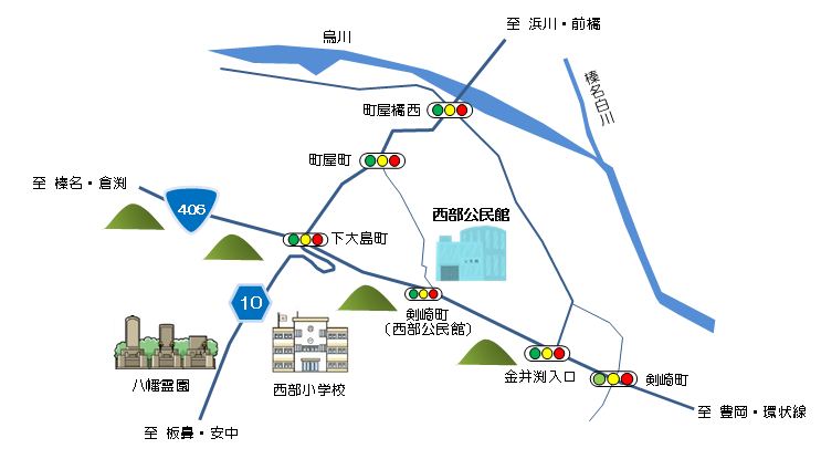 西部公民館案内図